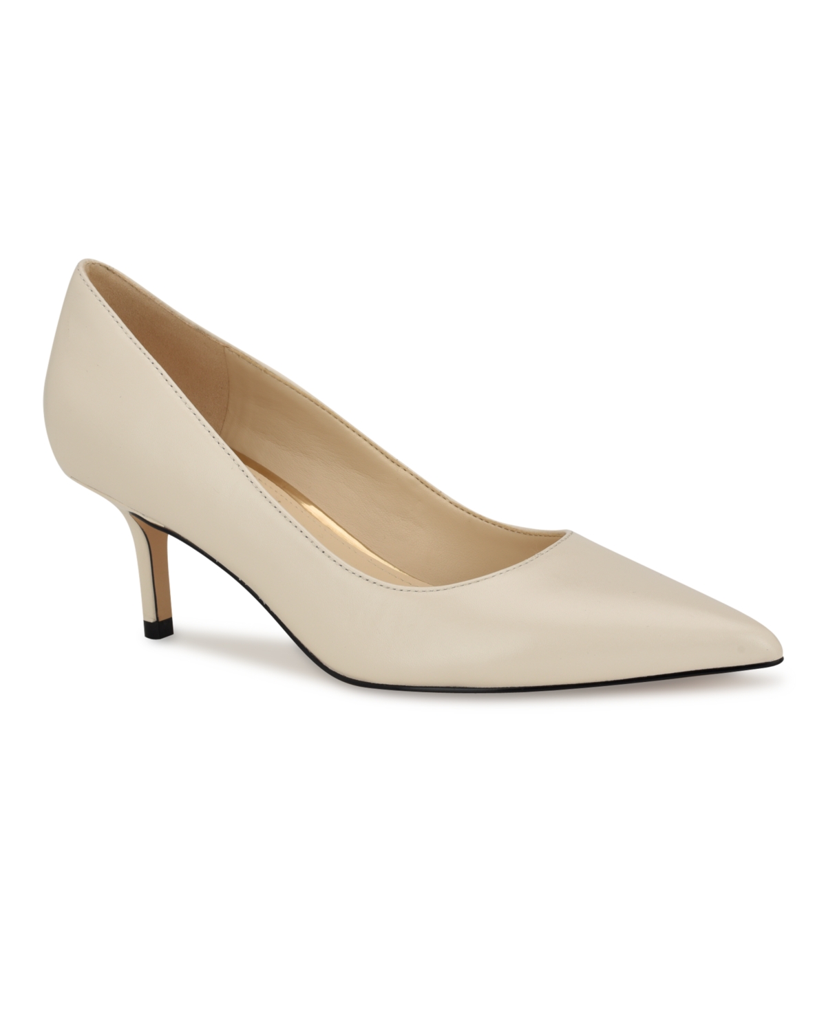 Shop Nine West Women's Arlene Kitten Heel Pointy Toe Pumps In Cognac Suede