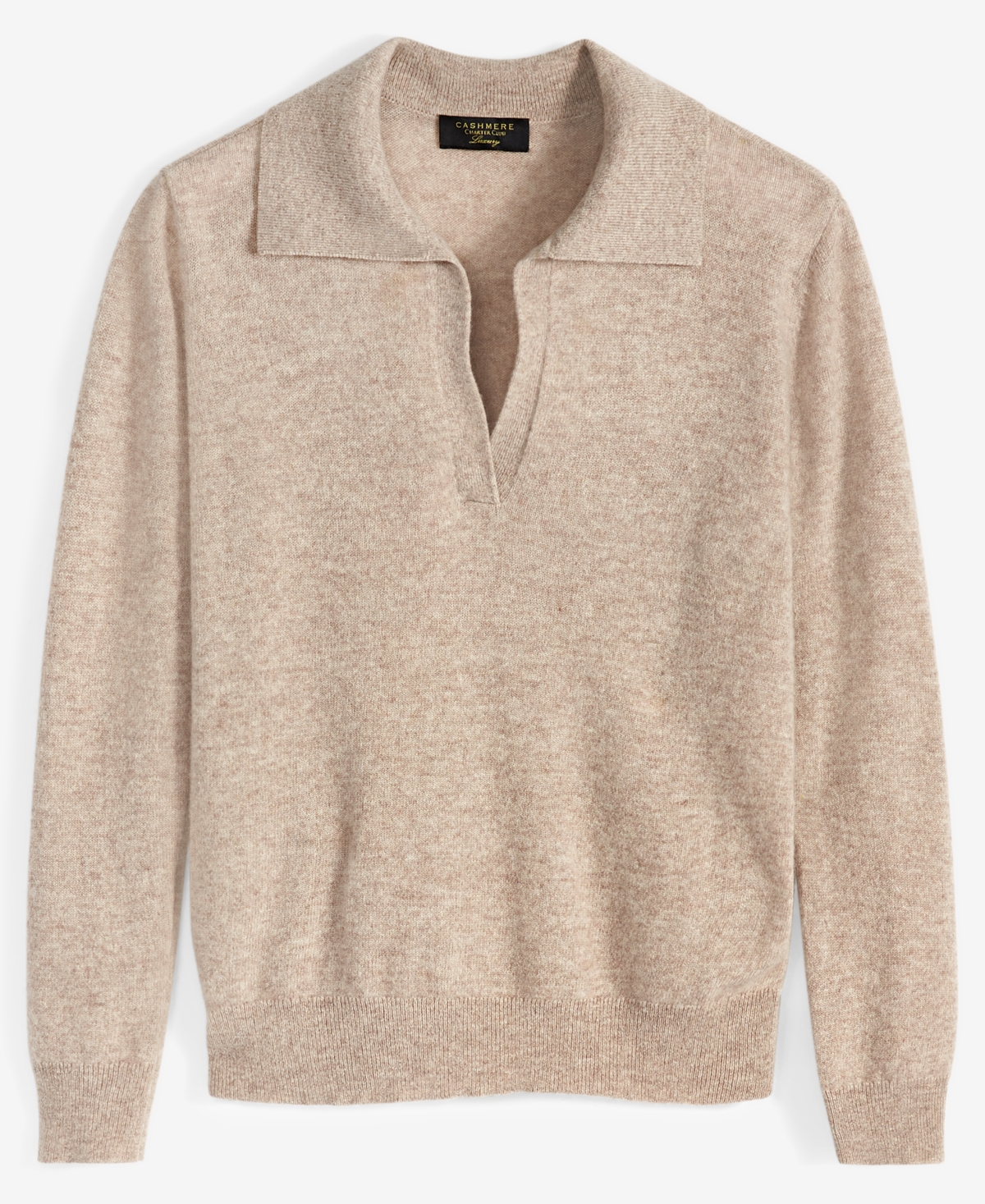 Charter Club Women's Collared Long-Sleeve 100% Cashmere Sweater, Created for Macy's