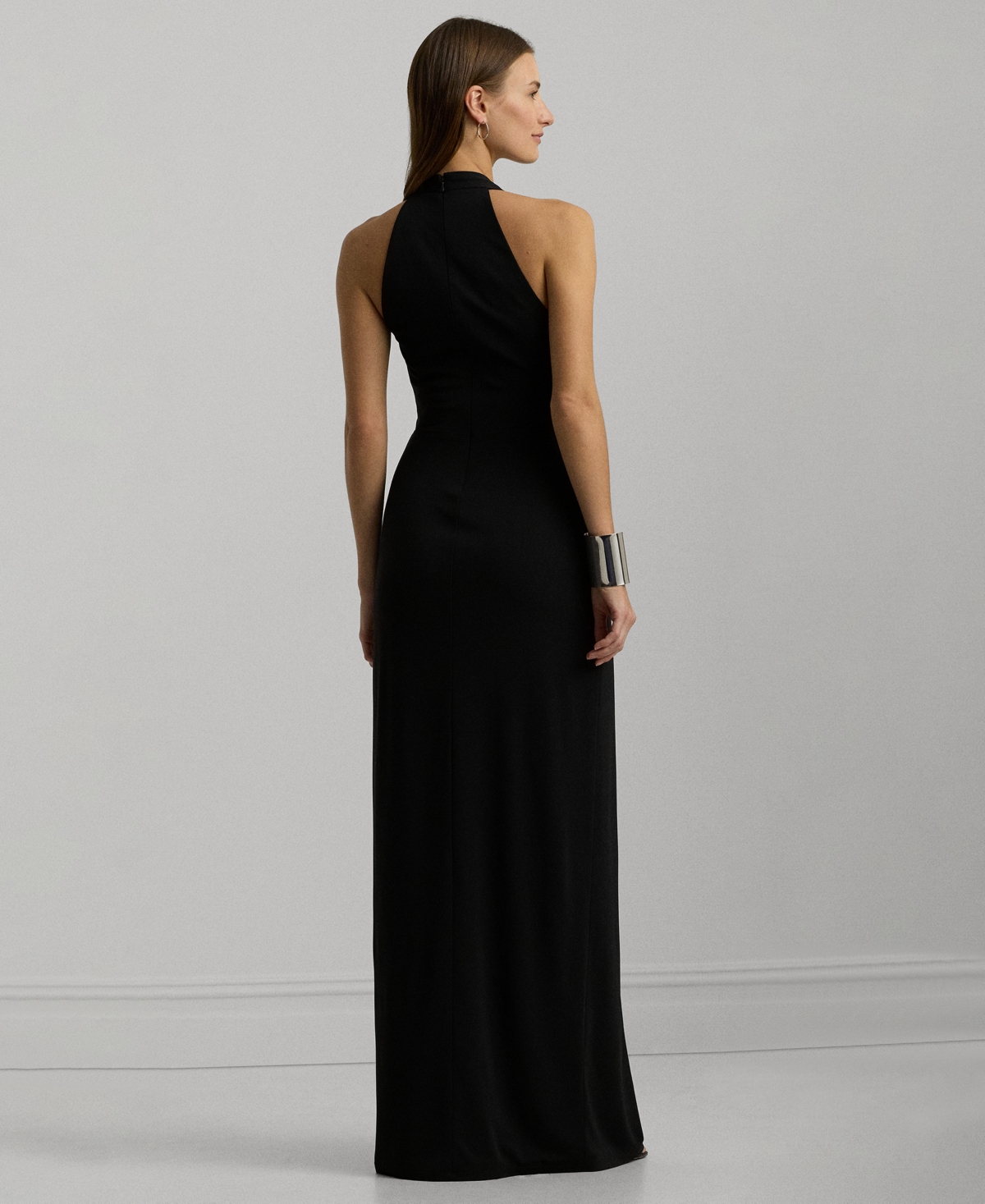Lauren Ralph Lauren Women's Sleeveless Jersey Halter Gown