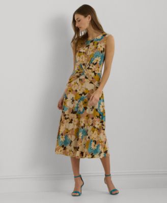 Lauren Ralph Lauren Women's Floral Twist-Front Jersey Dress