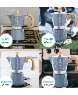 Milano Stone Expresso Elegance: Moka Pot Espresso Cup set