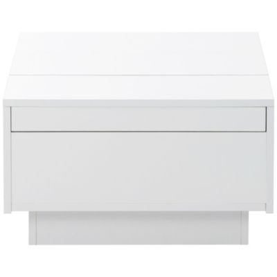White Multi-Storage Coffee Table, 39.3"x21.6"