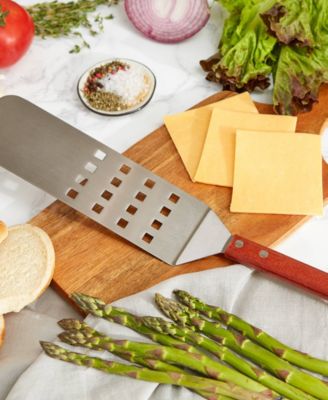 Stainless Steel Rosewood 19"x4"x3" BBQ Long Spatula