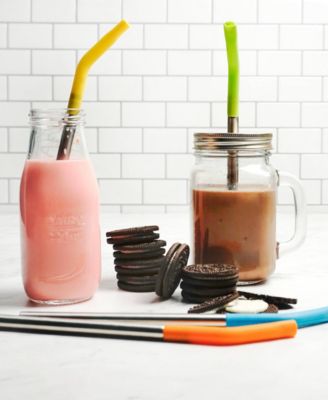 Endurance Stainless Steel 5 Piece 9" Silicone Tip Straw and Brush Set