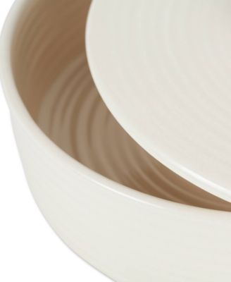 8.5" D Stoneware White Tortilla Warmer