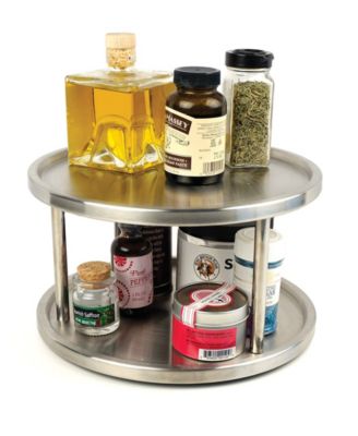 Endurance Stainless Steel 10.5&amp;quot; D x 6&amp;quot; H Two-Tier Lazy Susan