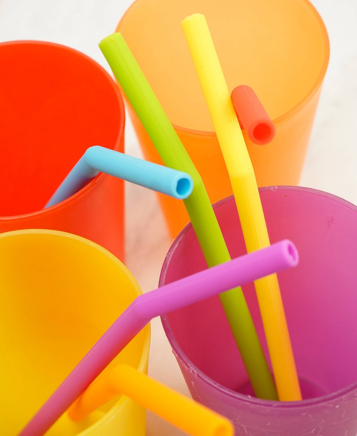 Rsvp International Silicone 6 Piece 6.5" Straw Set In Multi