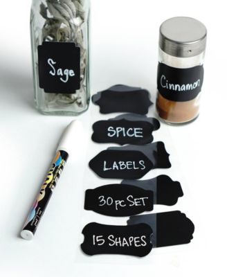 Silicone 31 Piece 2.25" x 1.5" Spice Label and Chalk Marker Set