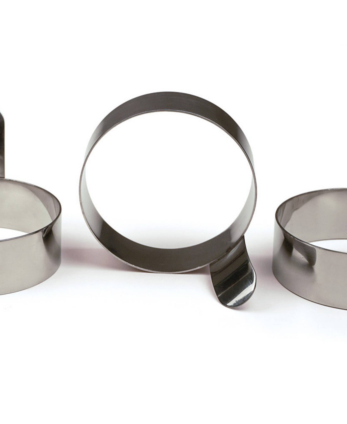 Rsvp International Endurance Stainless Steel 3x3x2" Egg Ring 4 Piece In Gray