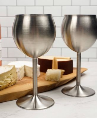 Endurance Stainless Steel Wine Glass Set 2 Piece 3x3x7"
