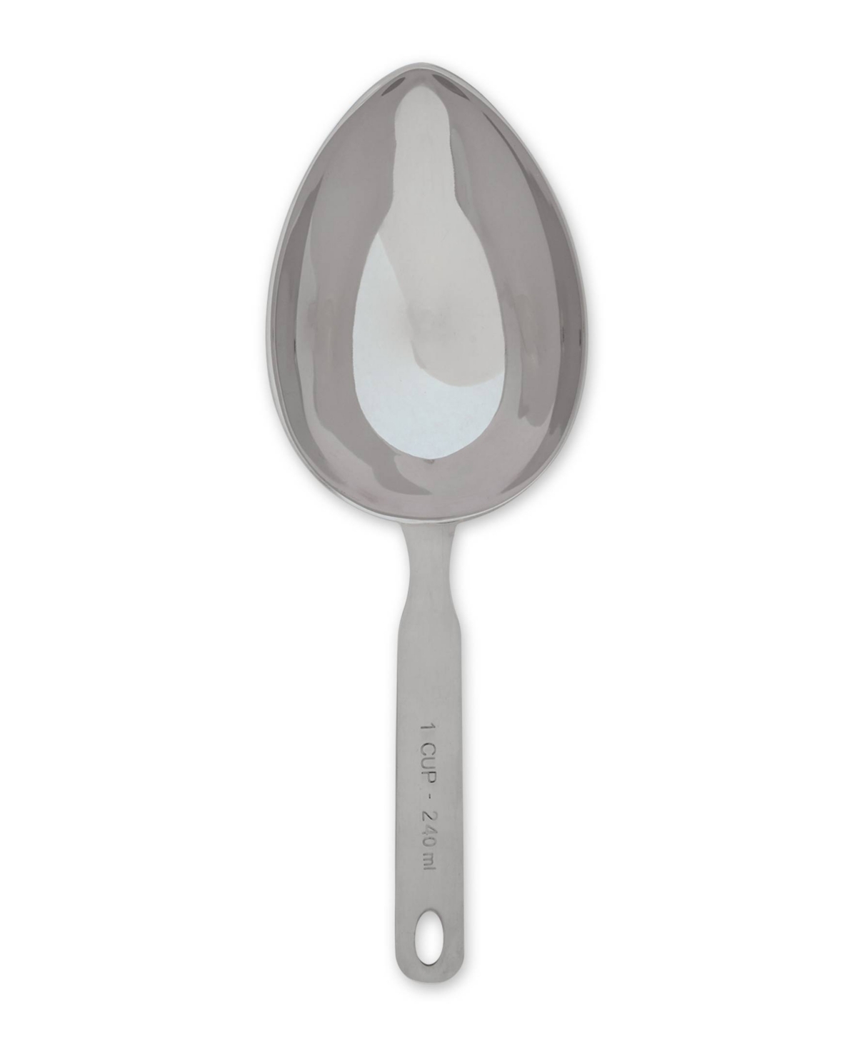 Shop Rsvp International Endurance Stainless Steel 1 Cup Single Oval Measuring Scoop In Gray