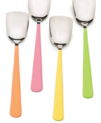 Endurance Stainless Steel 4 Piece 6" Ice Cream Spoons Set in Mixed Colors