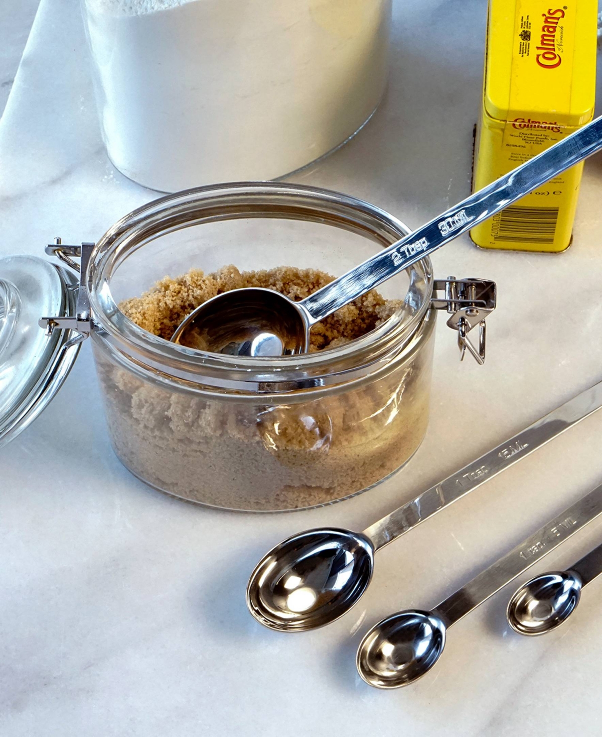 Rsvp International Endurance 18/8 Stainless Steel 4 Piece Long Handle Measuring Spoon In Gray