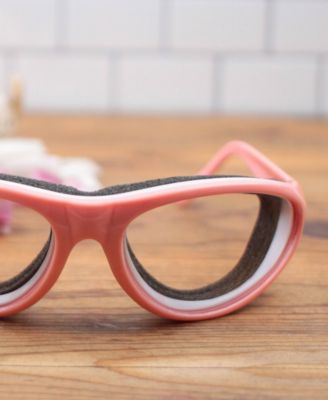 Plastic 5.5" x 6.5" x 1.5" Onion Goggles - Pink Frame