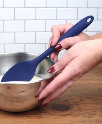 Silicone Coated Steel 11" x 2.25" Ela Series Blue Spoon