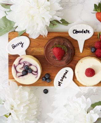 Porcelain 6 Piece 3" Oval Cheese Marker Set