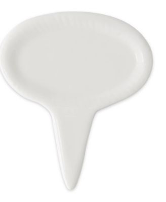 Porcelain 6 Piece 3" Oval Cheese Marker Set