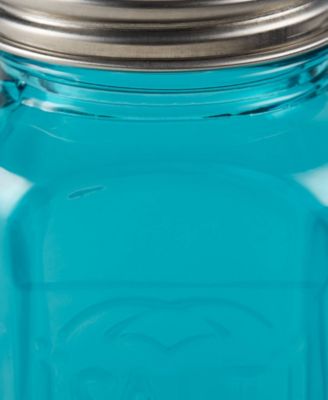 Retro Glass Turquoise 2 Piece 8 Ounce Retro Style Salt Pepper Set