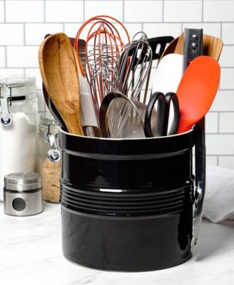 8" D x 7" H Black Oversized Tool Crock