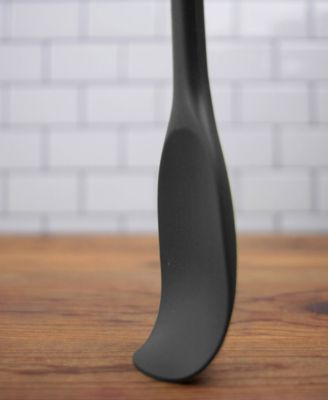 Silicone Coated Steel 11" x 2.25" Ela Series Black Spoon
