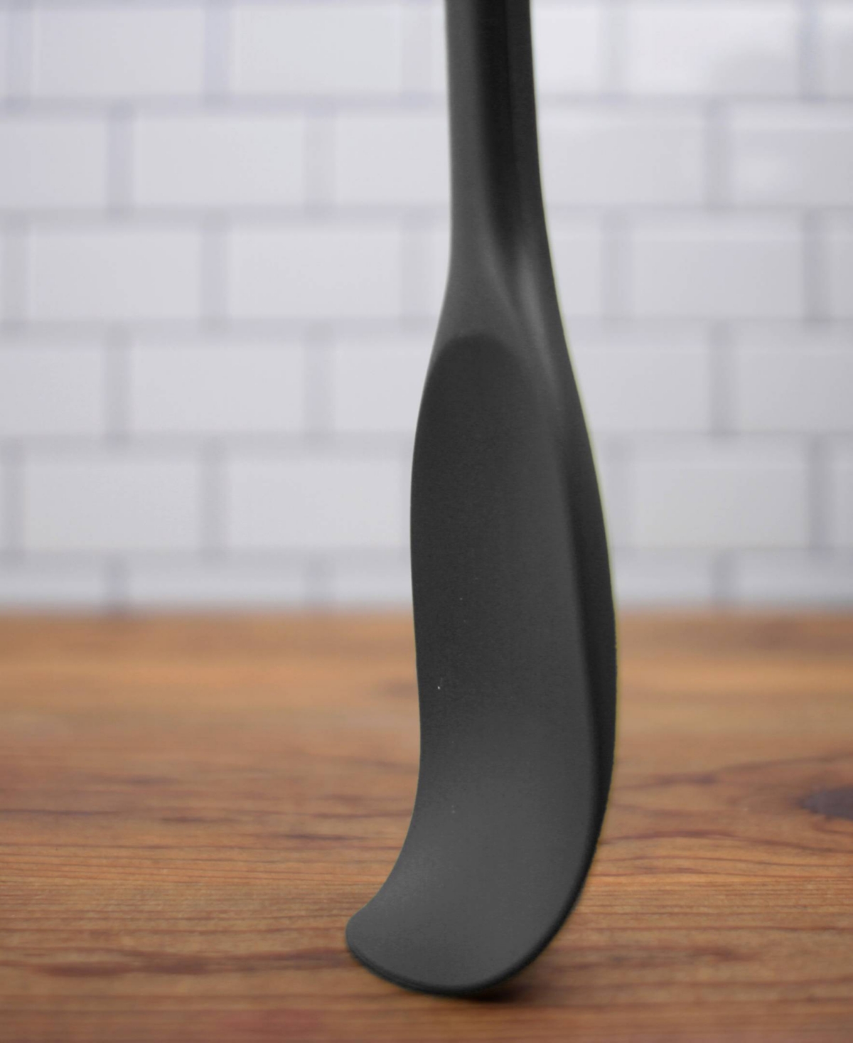 Rsvp International Silicone Coated Steel 11" X 2.25" Ela Series Black Spoon In Black
