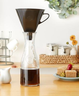 Plastic 7" x 6.25" x 6.5" Manual Drip Coffee Filter Cone