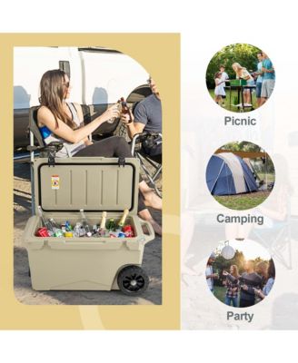 75 Qt Portable Cooler Roto Molded Ice Chest Insulated 5-7 Days