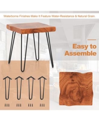 1 PC Square End Table Accent Side Table Reclaimed Teak Wood Plant Stand