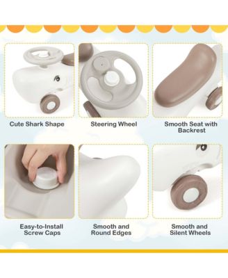 Convertible Rocking Horse & Sliding Car with Detachable Balance Board