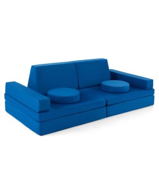 Kids Play Sofa Set Modular Convertible Foam Folding Couch Toddler Playset