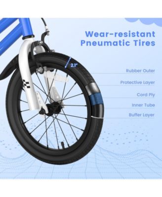 16'' Kid's Bike with Removable Training Wheels & Basket for 4-7 Years Old