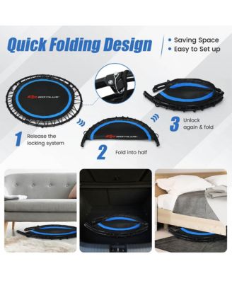 40'' Foldable Trampoline Fitness Rebounder Resistance Bands