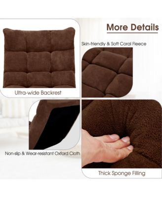 Adjustable 14-Position Floor Chair Folding Lazy Gaming Sofa Chair Cushioned