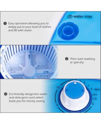 5.5lbs Portable Mini Compact Washing Machine Electric Laundry