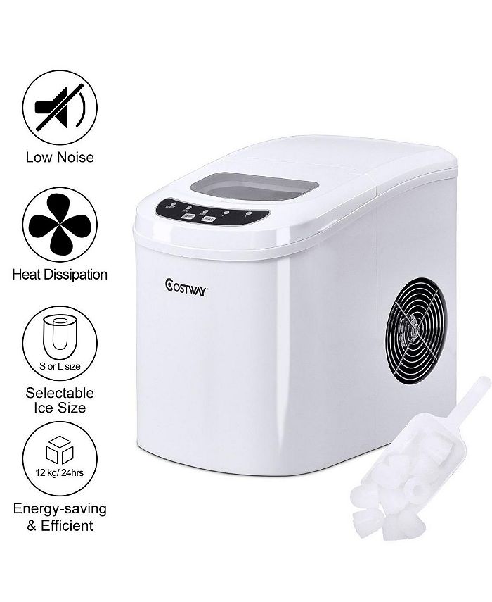 Costway Portable Compact Electric Ice Maker Machine Mini Cube Macy's