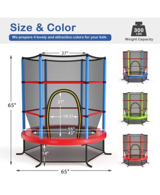 55" Kids Trampoline Bouncing Jumping Mat Recreational Trampoline