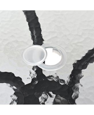 32''Outdoor Patio Round Table Tempered Glass Top