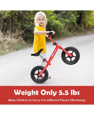 Kids Balance Bike No Pedal Training Bicycle w/ Adjustable Handlebar & Seat
