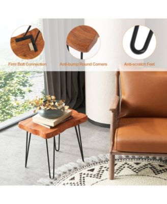 1 PC Accent Side Reclaimed Teak Wood Plant Stand Rectangular End Table