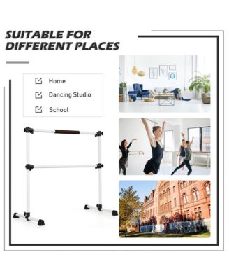 Portable Ballet Barre 4ft Freestanding Adjustable Double Dance Bar