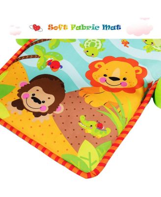 4-in-1 Baby Activity Play Mat Activity Center w/3 Hanging Toys