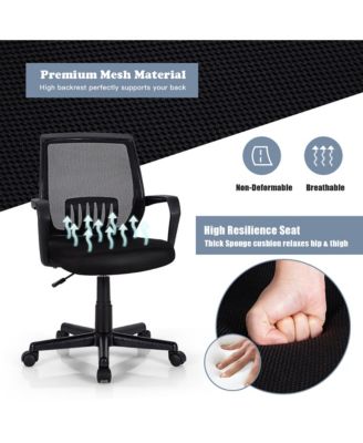 Mid-Back Mesh Chair Height Adjustable Executive Chair