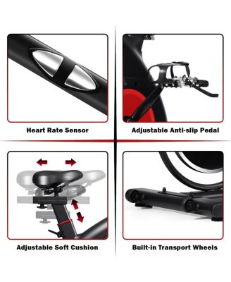 Stationary Exercise Bike Silent Belt Drive Cycling Bike