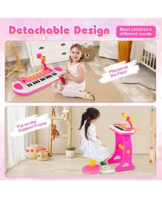 31 Key Kids Piano Keyboard Toy Toddler Musical Instrument w/ Microphone