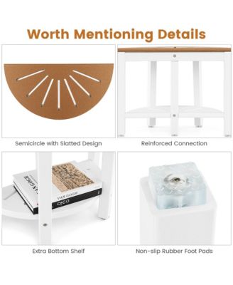 Waterproof HDPE Semicircular Shower Bench 2-Tier Bath Spa Bench