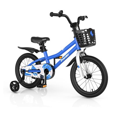 16'' Kid's Bike with Removable Training Wheels & Basket for 4-7 Years Old