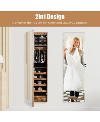 Mirrored Jewelry Cabinet Jewelry Organizer