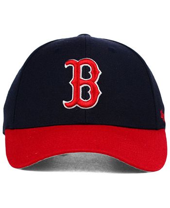 Officially Licensed Boston Red Sox MVP Baseball Cap - Navy/Red Two-Tone, Adjustable Strap