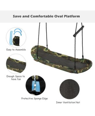 Saucer Tree Swing Surf Kids Outdoor Adjustable Swing Set w/ Handle