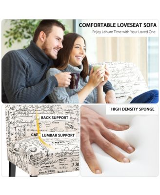 Armless Loveseat Sofa Fabric Settee Bench Bed Chair